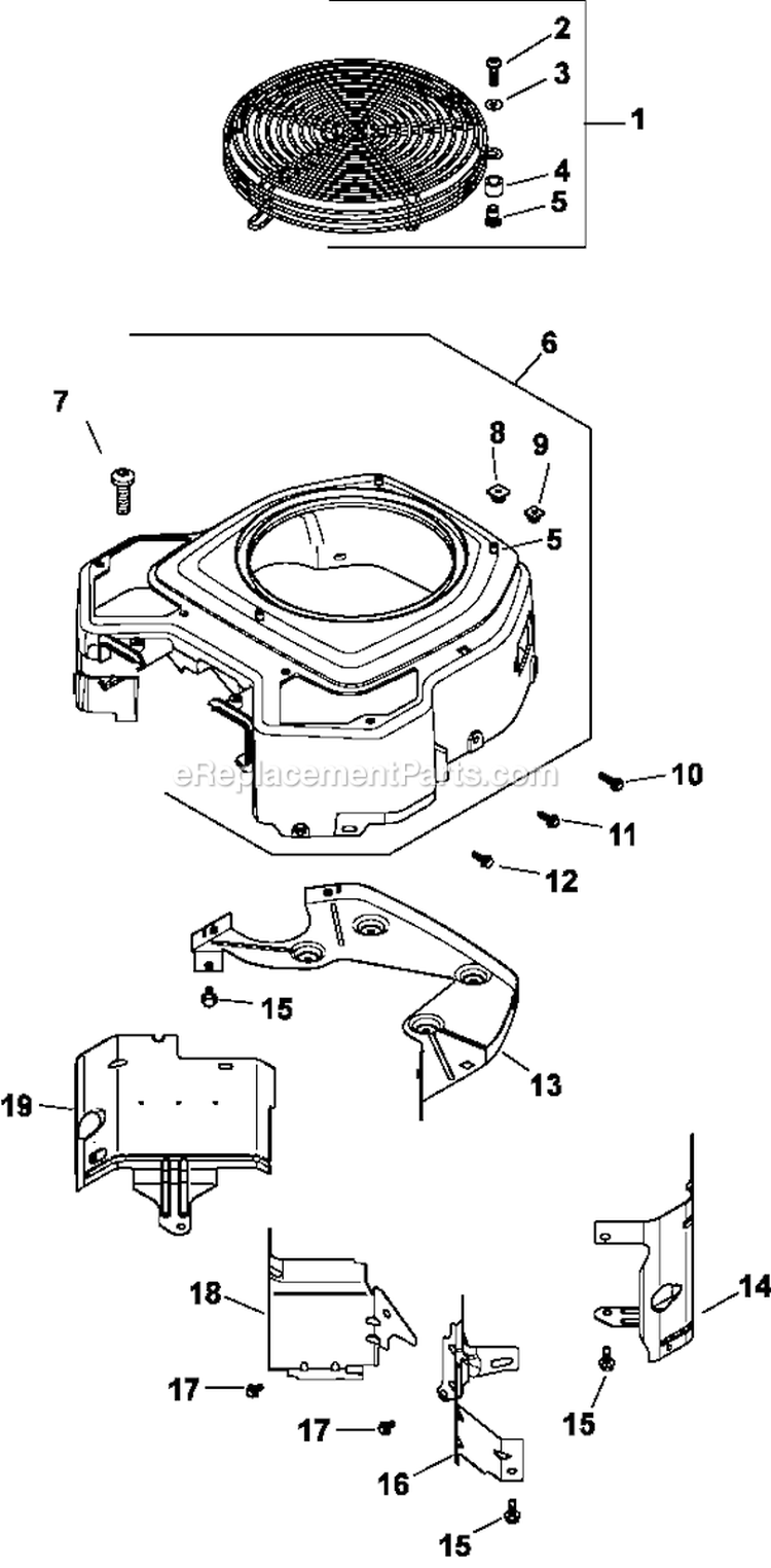 Page B Diagram and Parts List for CV23-75548  Kohler Engine