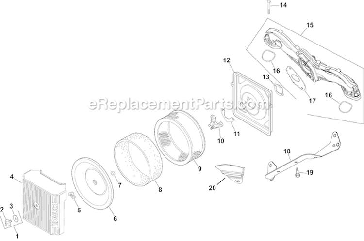 Page A Diagram and Parts List for CV23-75553  Kohler Engine
