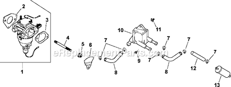 Page H Diagram and Parts List for CV23-75553  Kohler Engine