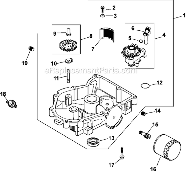 Ignition/Electrical Diagram and Parts List for CV23-75560  Kohler Engine