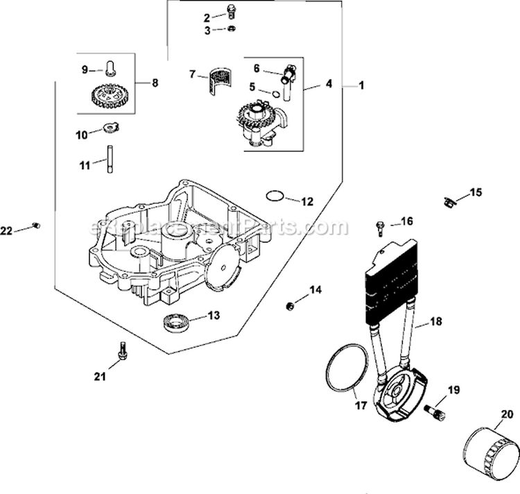 Page K Diagram and Parts List for CV23-75562  Kohler Engine