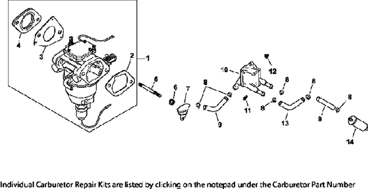 Page H Diagram and Parts List for CV23-75565  Kohler Engine