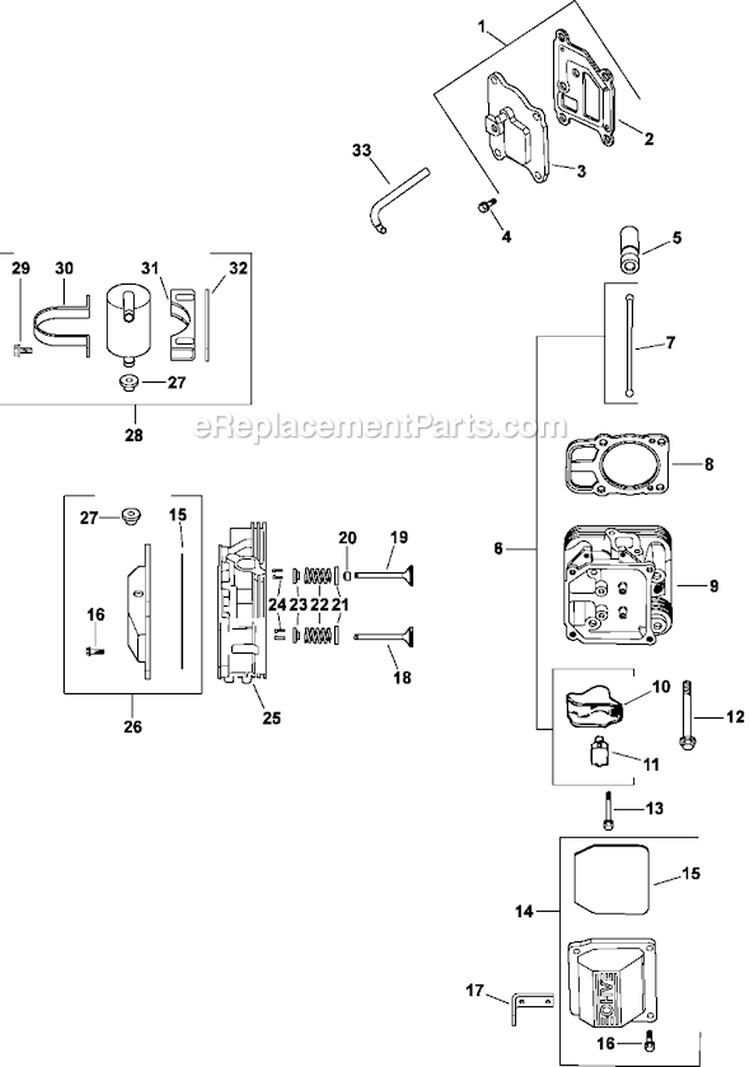 Page J Diagram and Parts List for CV23-75566  Kohler Engine