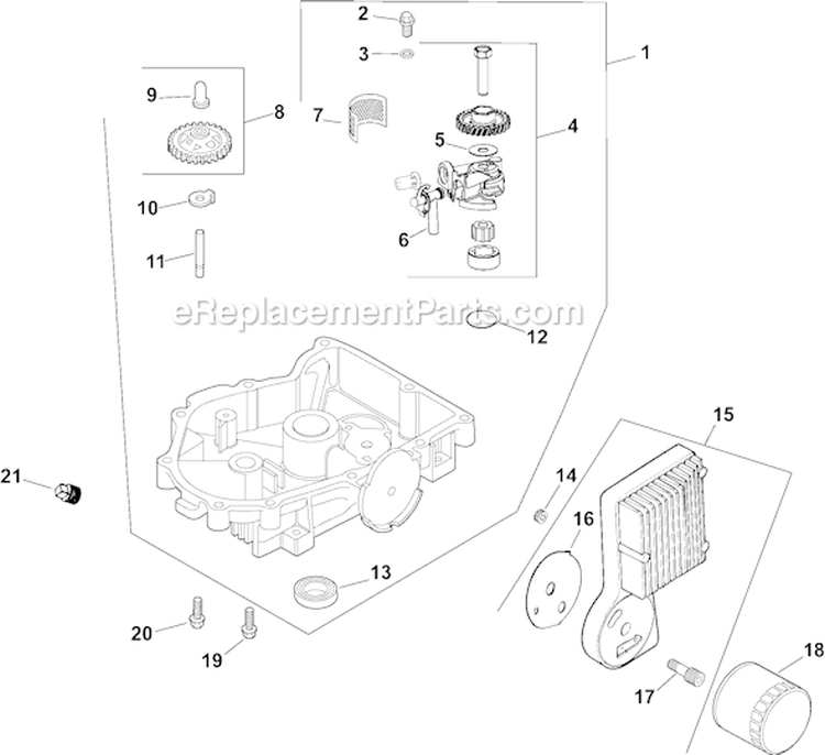 Oil Pan/Lubrication Diagram and Parts List for CV23-75567  Kohler Engine