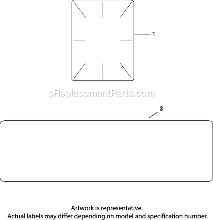 Decals Diagram and Parts List for CV23-75567  Kohler Engine