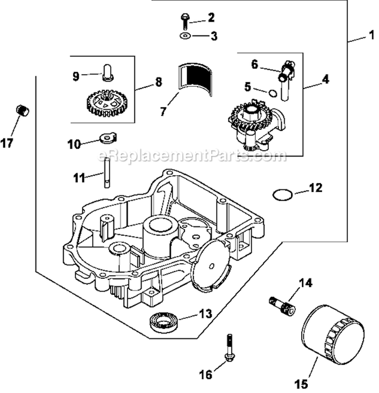 Page K Diagram and Parts List for CV23-75569  Kohler Engine