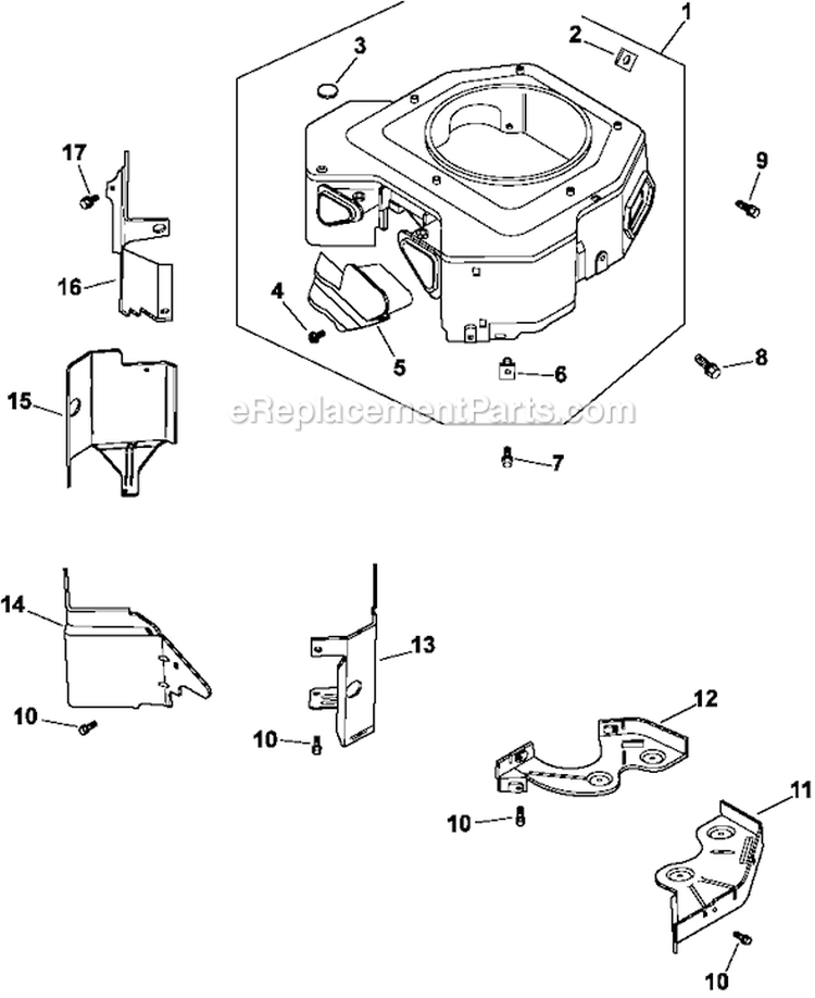 Page B Diagram and Parts List for CV23-75569  Kohler Engine