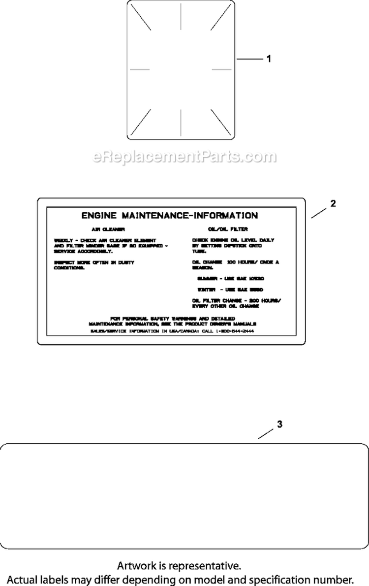 Decals 12-24-318 Diagram and Parts List for CV23-75571  Kohler Engine