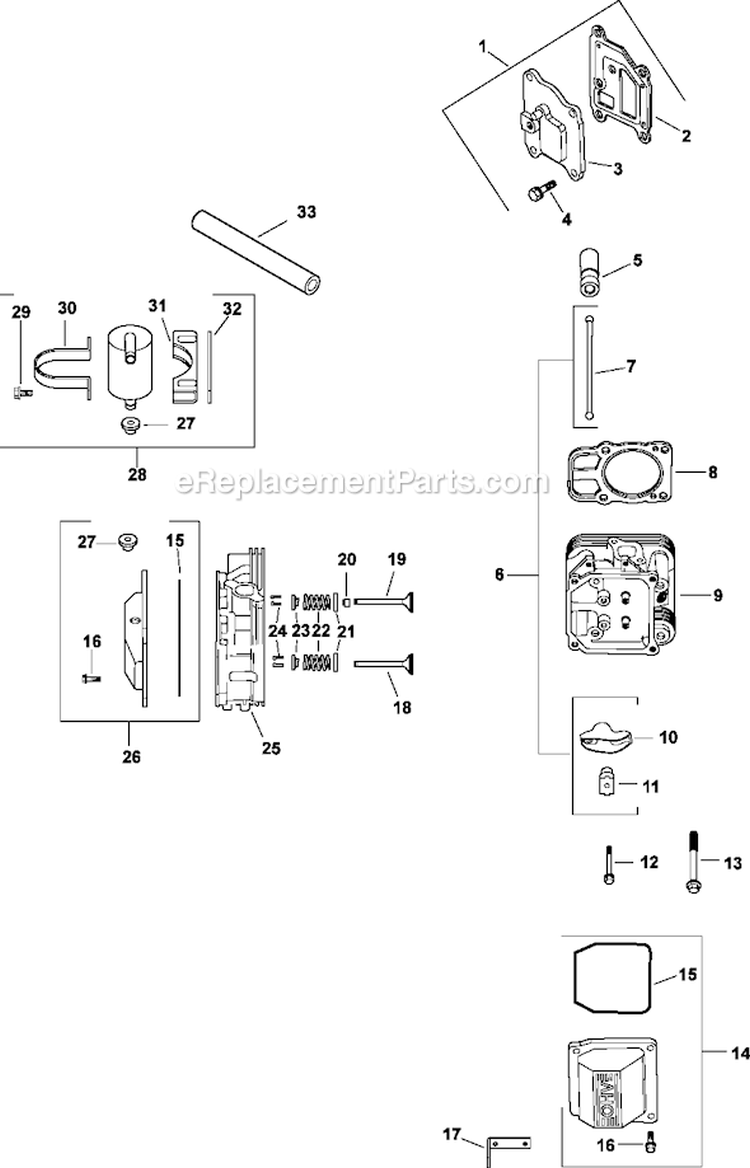 Page H Diagram and Parts List for CV23-75573  Kohler Engine