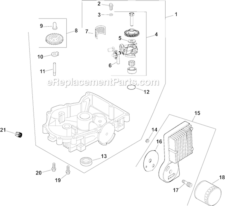Page K Diagram and Parts List for CV23-75576  Kohler Engine