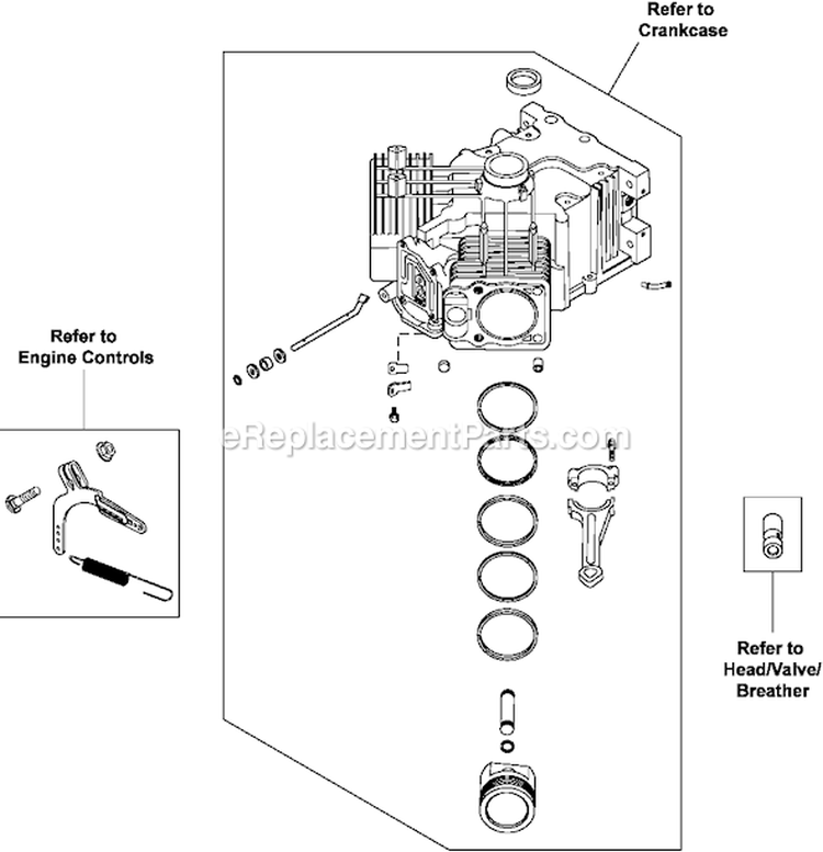 Page K Diagram and Parts List for CV23-75579  Kohler Engine