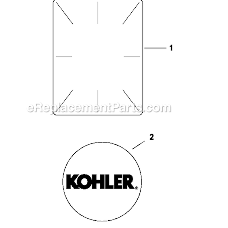 Page E Diagram and Parts List for CV23-75579  Kohler Engine