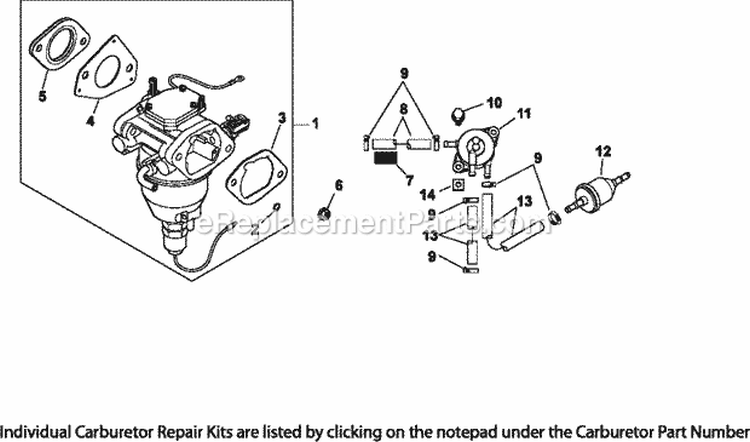 Page I Diagram and Parts List for CV23-75581  Kohler Engine