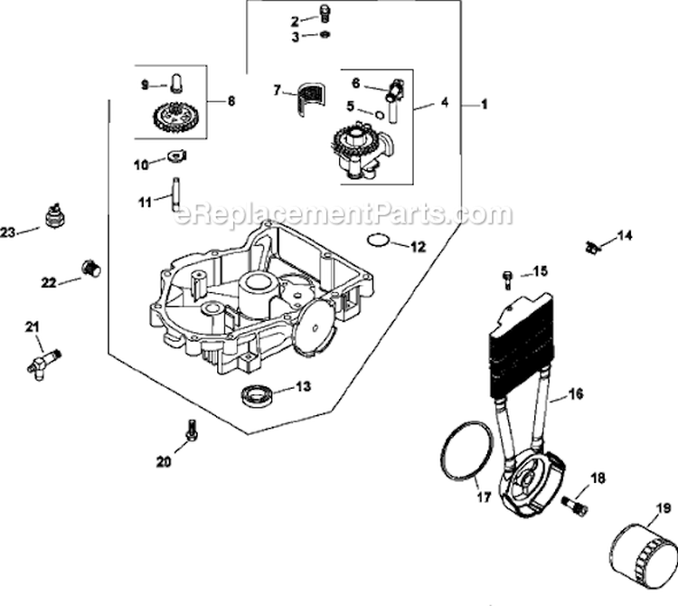 Page K Diagram and Parts List for CV23-75587  Kohler Engine