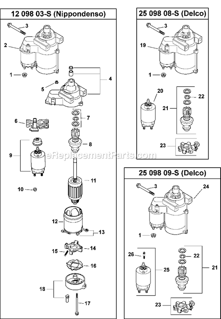 Page M Diagram and Parts List for CV23-75587  Kohler Engine