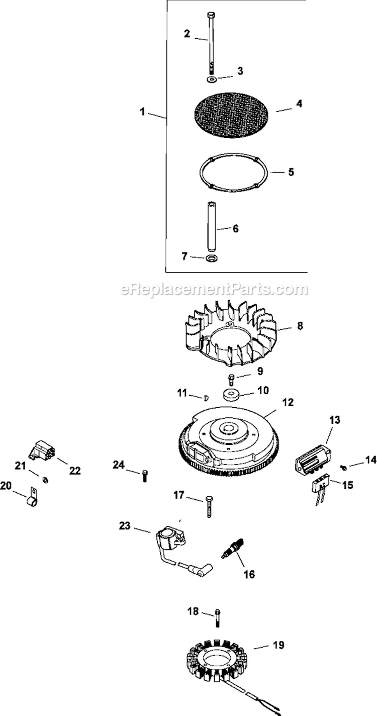 Page I Diagram and Parts List for CV23-75587  Kohler Engine