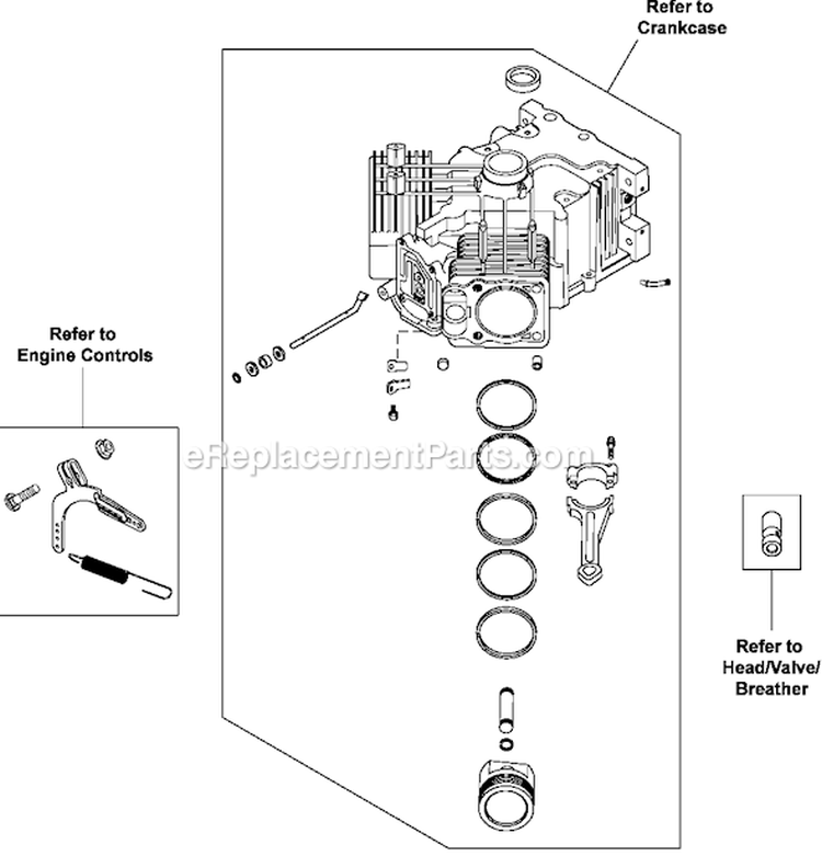 Page J Diagram and Parts List for CV23-75588  Kohler Engine