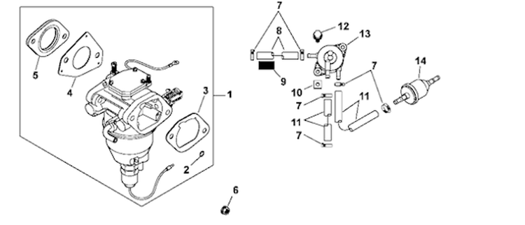Page H Diagram and Parts List for CV23-75589  Kohler Engine