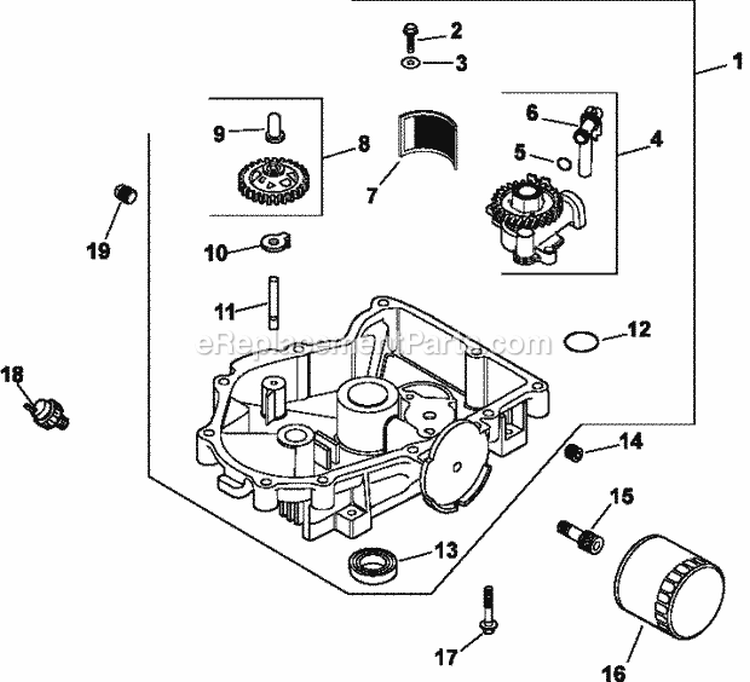 Page K Diagram and Parts List for CV23-75600  Kohler Engine