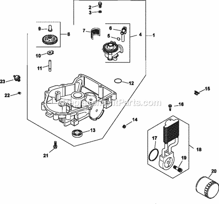 Page L Diagram and Parts List for CV23-75601  Kohler Engine