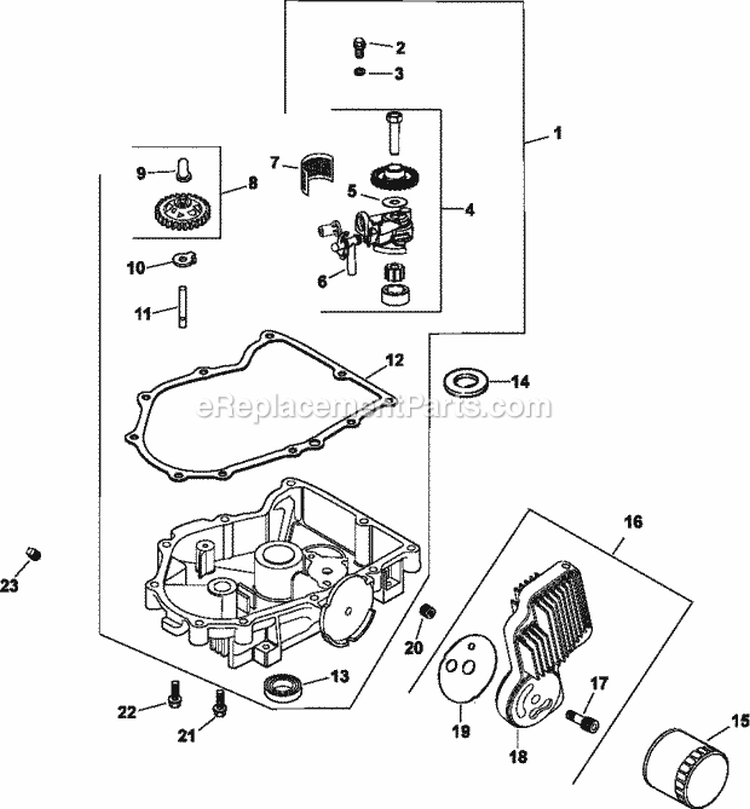 Page K Diagram and Parts List for CV23-75602  Kohler Engine