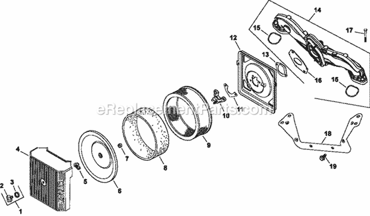 Page A Diagram and Parts List for CV20-65611  Kohler Engine