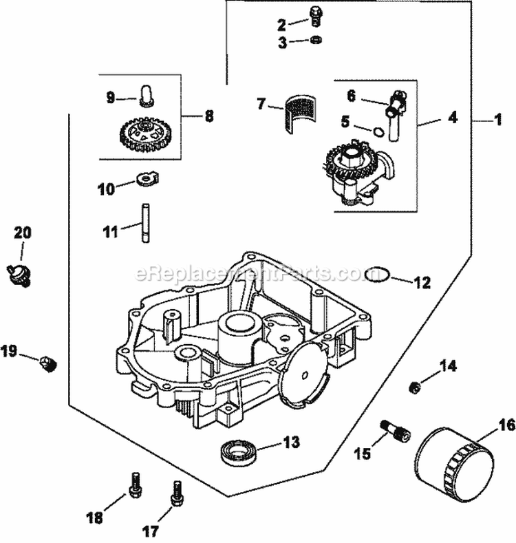 Page K Diagram and Parts List for CV22-75599  Kohler Engine