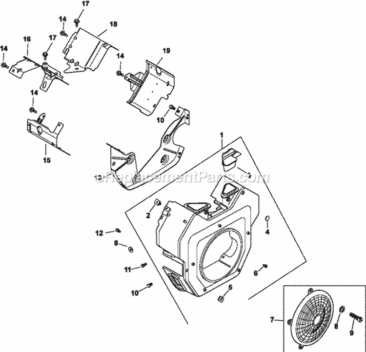 Page B Diagram and Parts List for CV20-65619  Kohler Engine