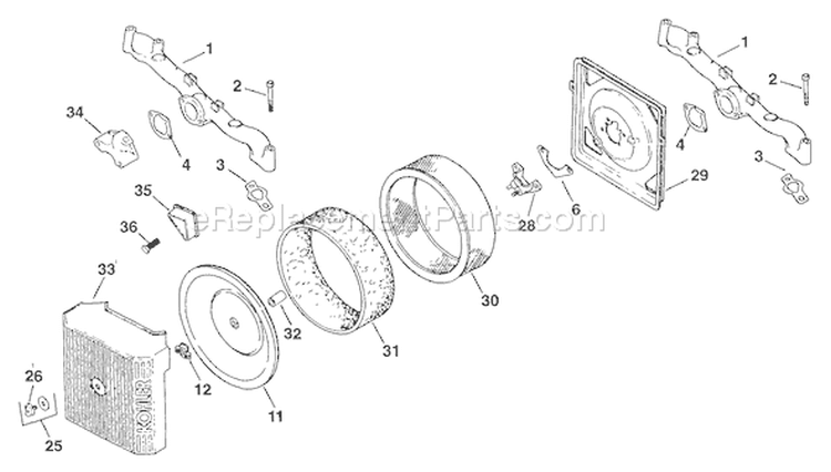 Page A Diagram and Parts List for CV20S-65566  Kohler Engine