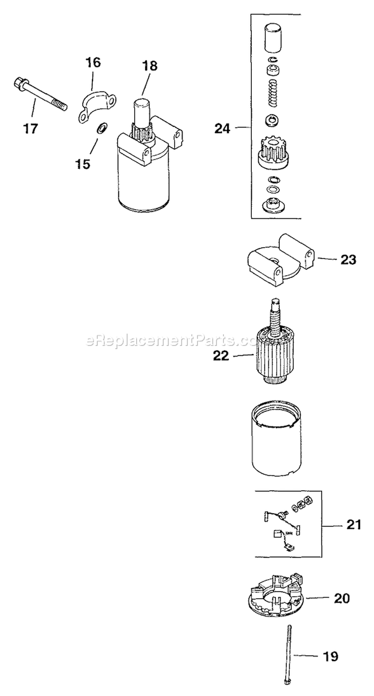 Page N Diagram and Parts List for CV18S-61570  Kohler Engine