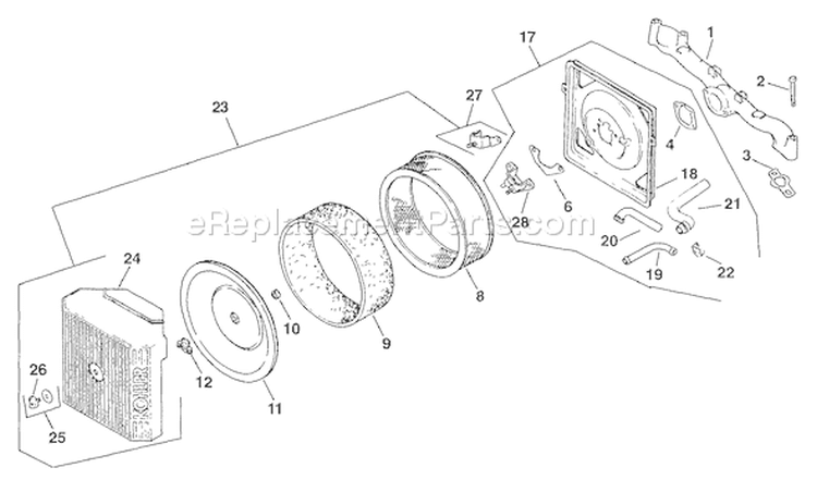 Page A Diagram and Parts List for CV18S-61570  Kohler Engine