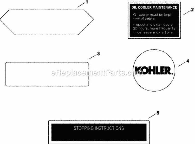 Page F Diagram and Parts List for CV25-69500  Kohler Engine