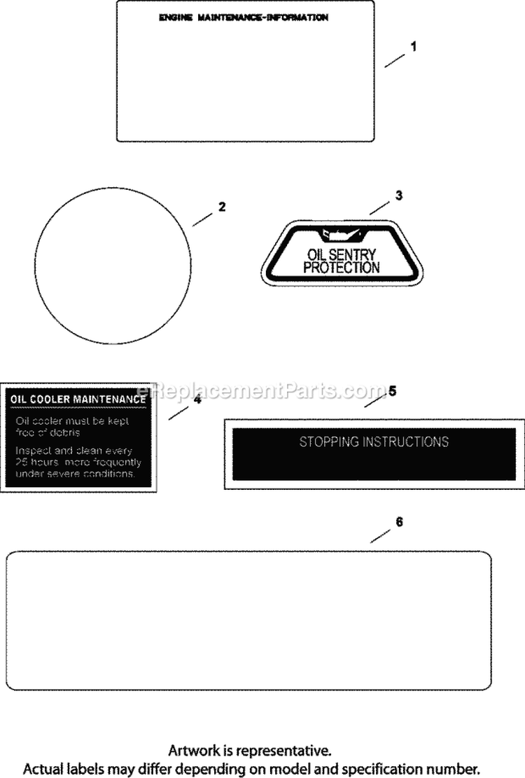 Page E Diagram and Parts List for CV25-69501  Kohler Engine
