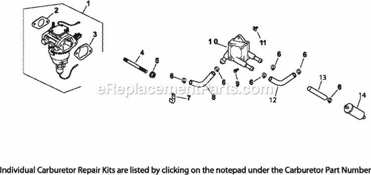 Page H Diagram and Parts List for CV25-69513  Kohler Engine