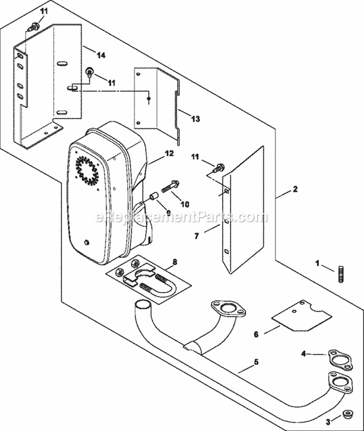 Page H Diagram and Parts List for CV25-69521  Kohler Engine
