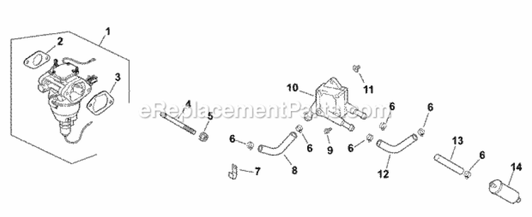 Page I Diagram and Parts List for CV25-69521  Kohler Engine