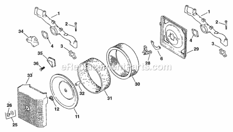 Page A Diagram and Parts List for CV25-69500  Kohler Engine