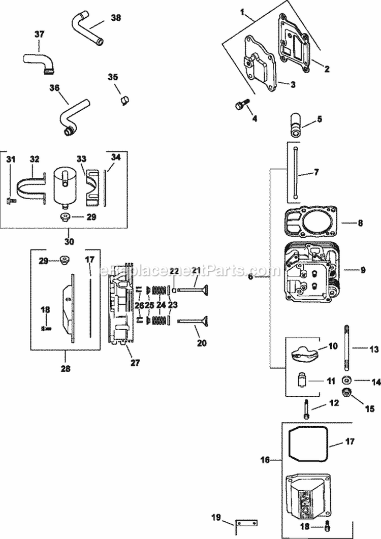 Page I Diagram and Parts List for CV25-69526  Kohler Engine