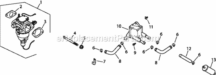 Page H Diagram and Parts List for CV25-69528  Kohler Engine