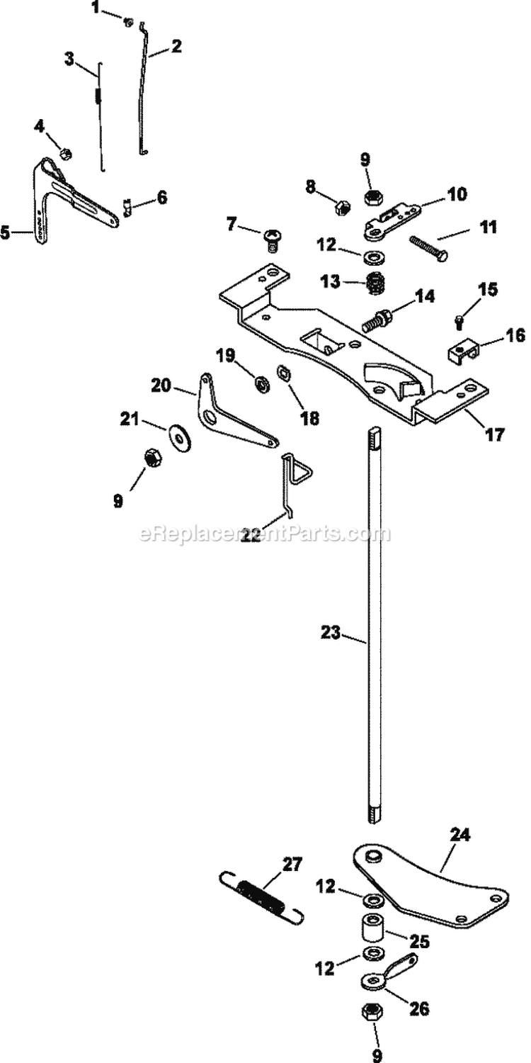 Page E Diagram and Parts List for CV25-69531  Kohler Engine