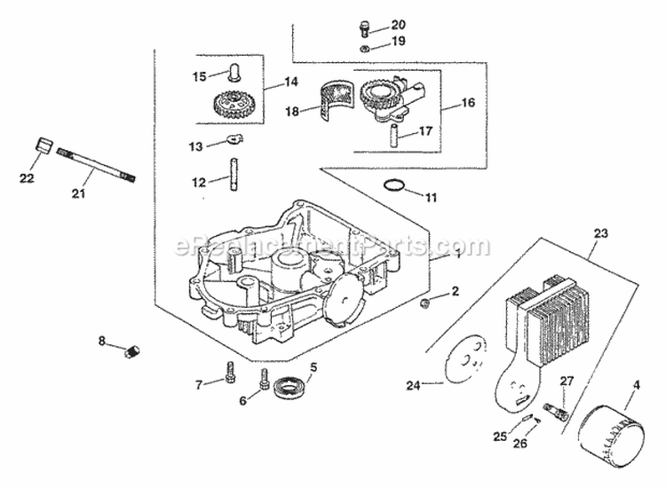 Page L Diagram and Parts List for CV25-69521  Kohler Engine