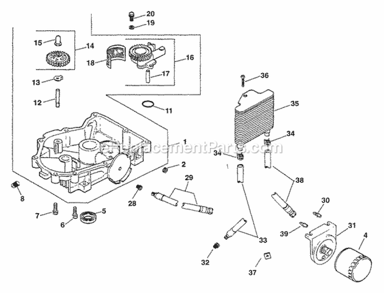 Page V Diagram and Parts List for CV18-61525  Kohler Engine