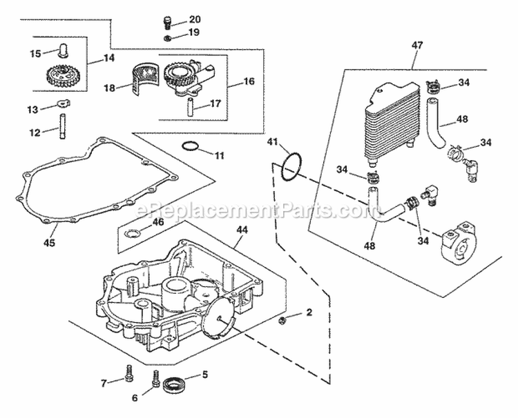 Page O Diagram and Parts List for CV25-69518  Kohler Engine