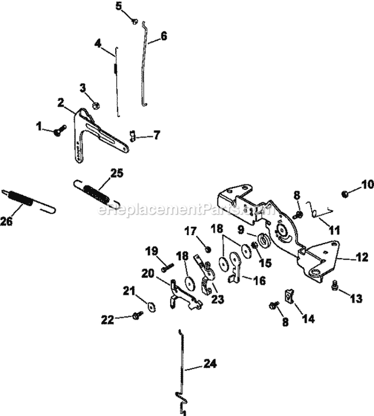 Page E Diagram and Parts List for CV18-61558  Kohler Engine