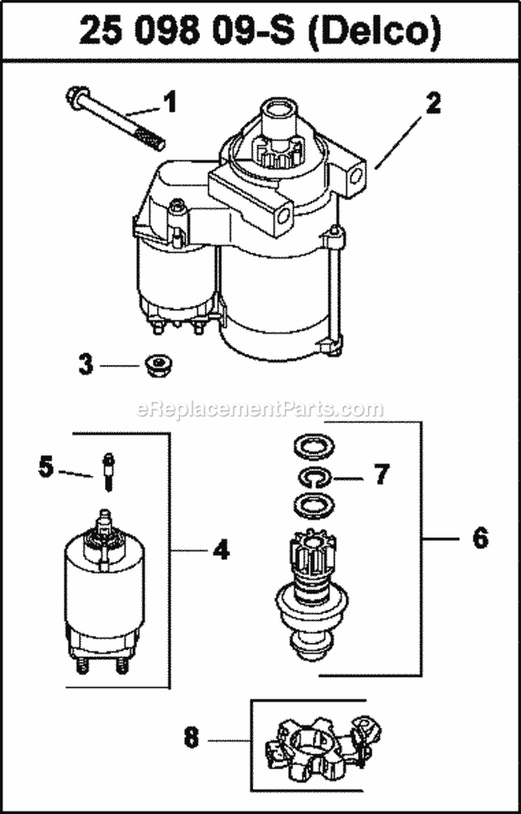Page M Diagram and Parts List for CV25-69544  Kohler Engine