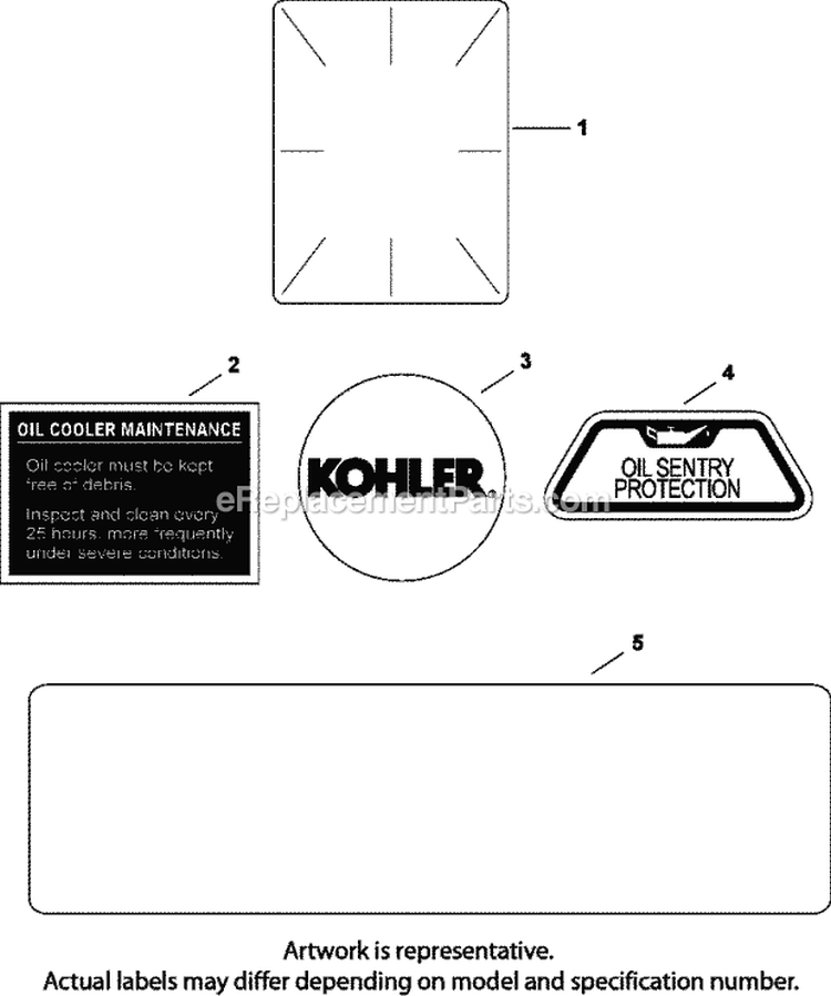 Page F Diagram and Parts List for CV25-69535  Kohler Engine