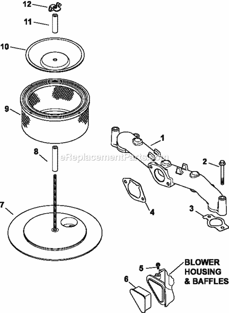 Page A Diagram and Parts List for CV22-67526  Kohler Engine