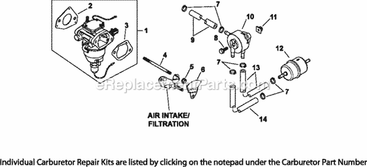 Page I Diagram and Parts List for CV25-69538  Kohler Engine