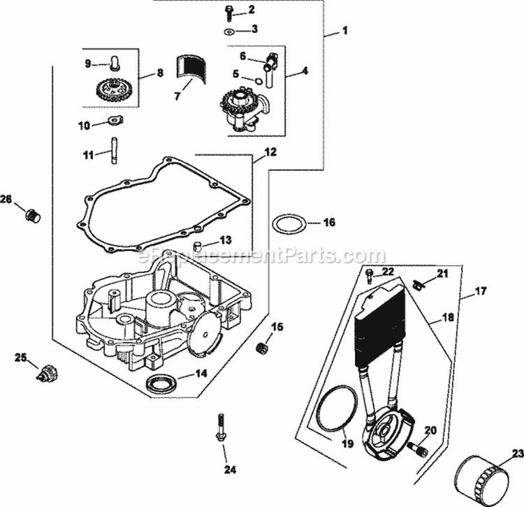 Page N Diagram and Parts List for CV25-69547  Kohler Engine