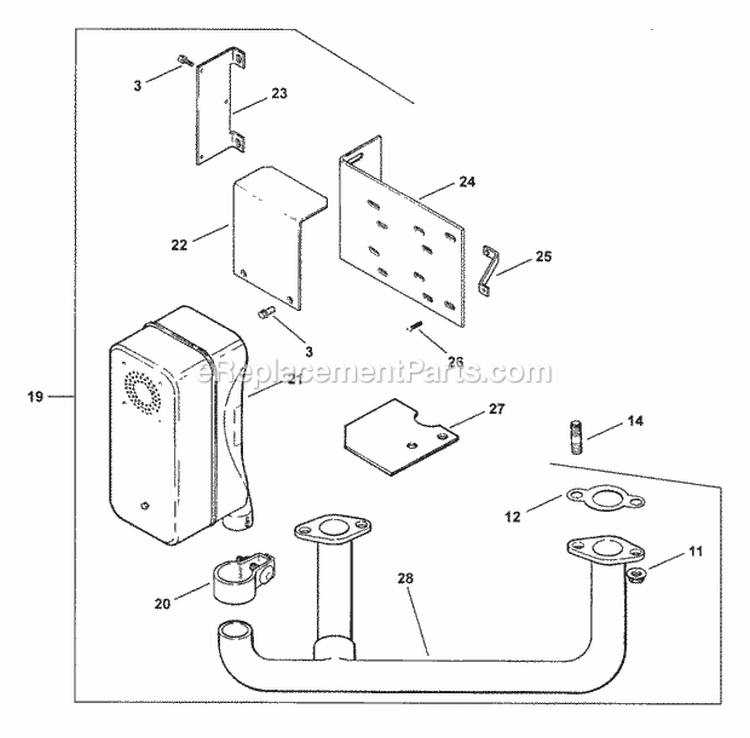 Page H Diagram and Parts List for CV18-61542  Kohler Engine